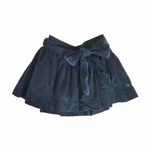 A&F Women’s Velvet Corduroy Blue Miniskirt Bow 8